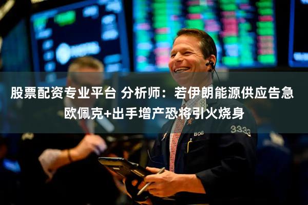 股票配资专业平台 分析师：若伊朗能源供应告急 欧佩克+出手增产恐将引火烧身
